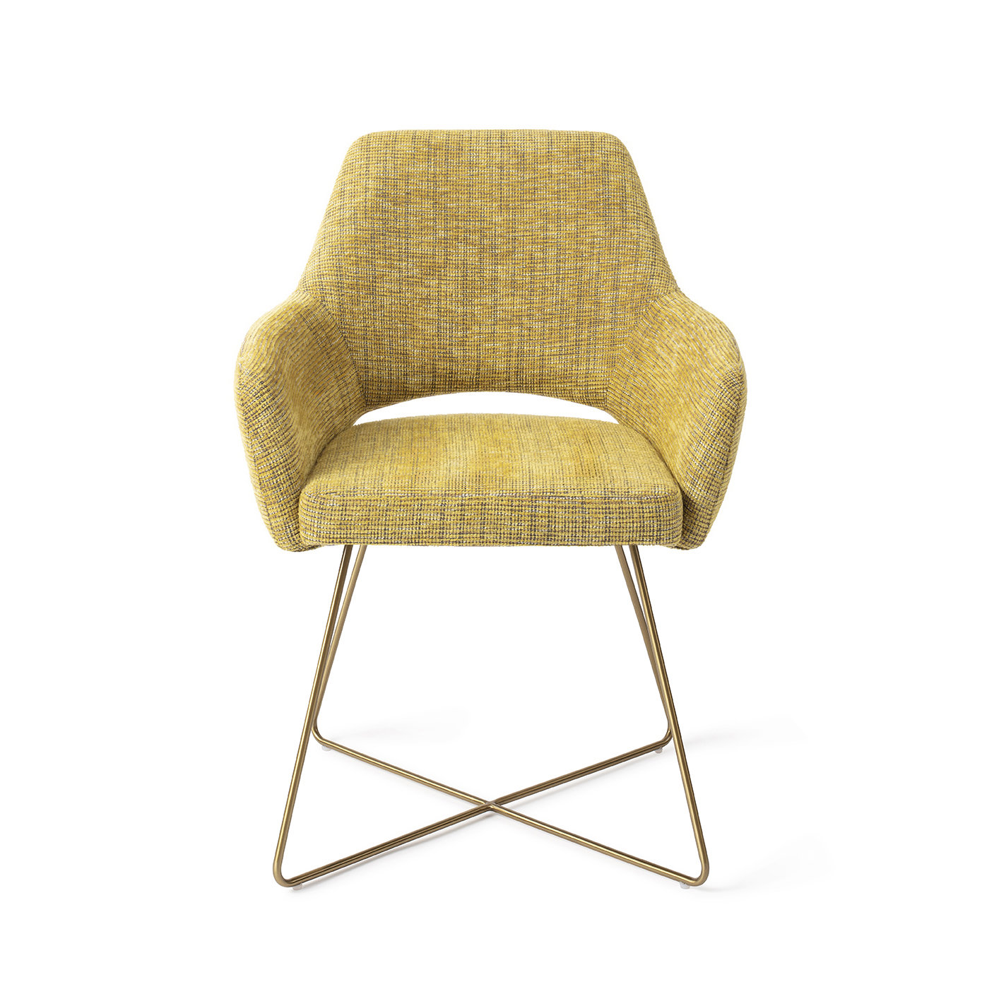 Jesper Home Esszimmerstuhl Yanai Lemon Lines Cross Gold