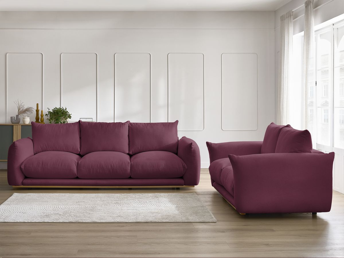 Bobochic Ernest Sofa 5-Sitzer Stoff Rot
