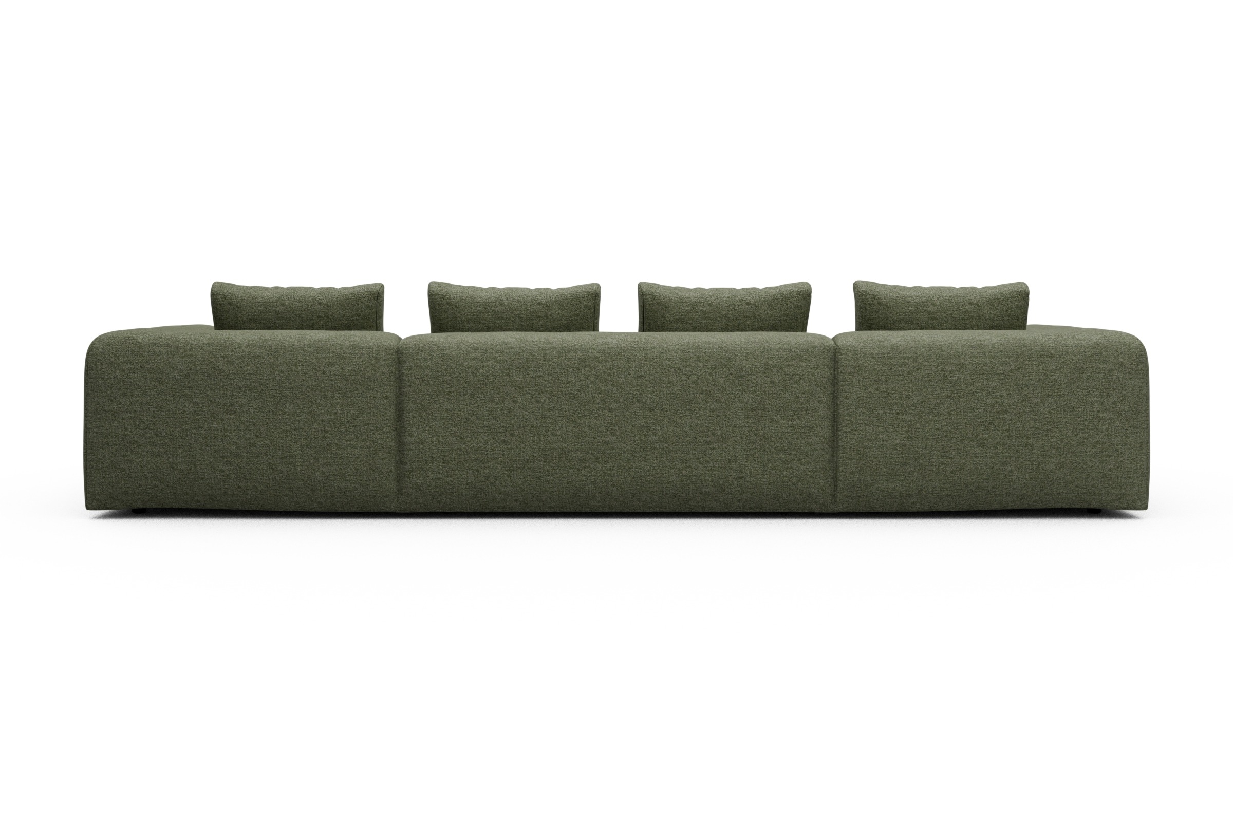 Wohnlandschaft Fred mit 2-Sitzer und Chaiselongue beidseitig Carreno-Vivid-Green