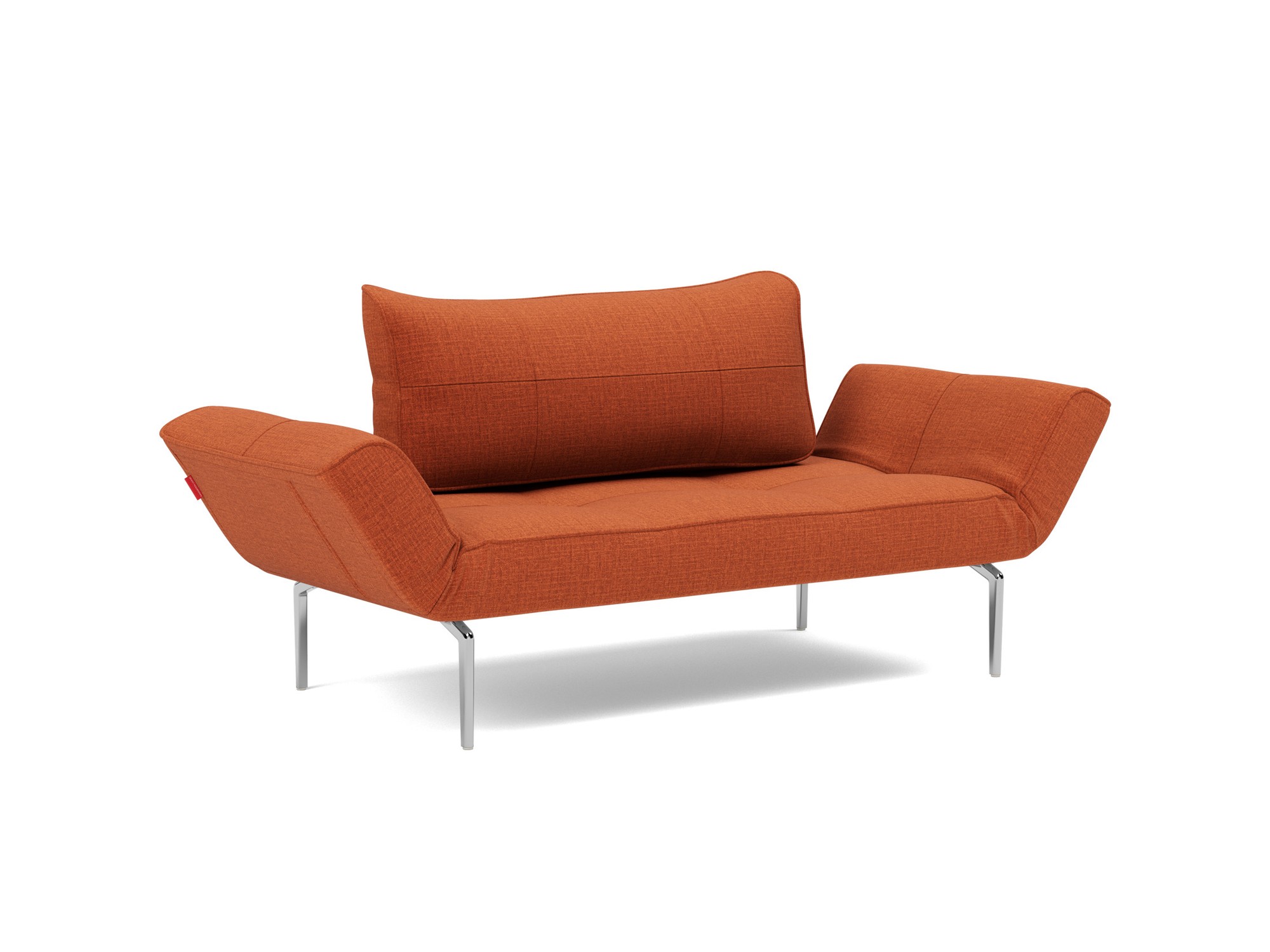 Tagesbett Zeal Chenille Esina 412-Rust-Orange Beine Straw Aluminium