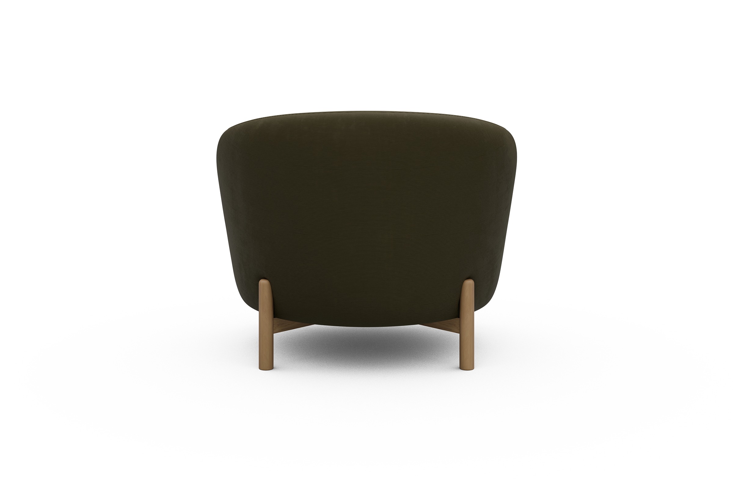 Sessel Ronda Holzbeine Eiche Natur Cordufine-Pine-Green
