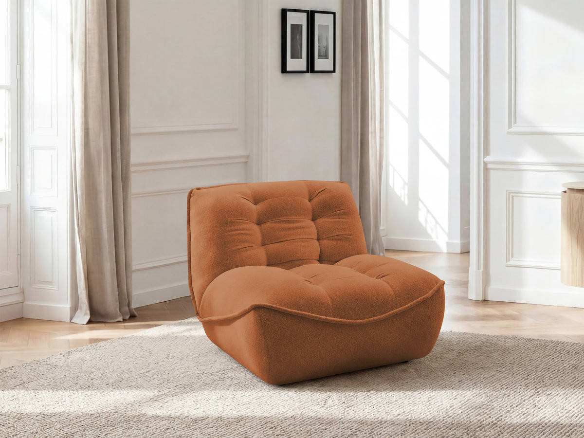 Bobochic Serena Sofamodul 1-Sitzer Melange-Stoff Orange