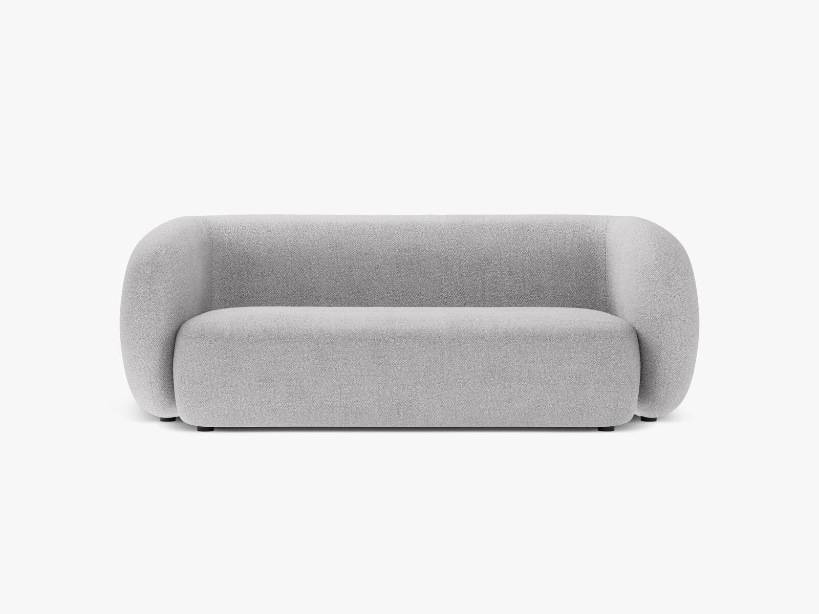 Micadoni Sofa Kate 2-Sitzer Boucle Baloo Hellgrau