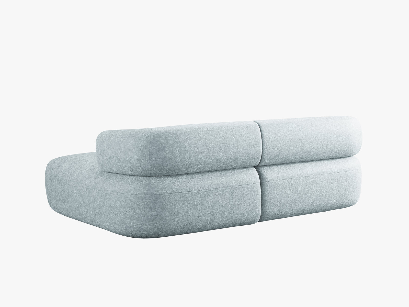 Micadoni 5-Sitzer Ecksofa Jenny Kleine Version Rechts Chenille Perfect Harmony Hellblau