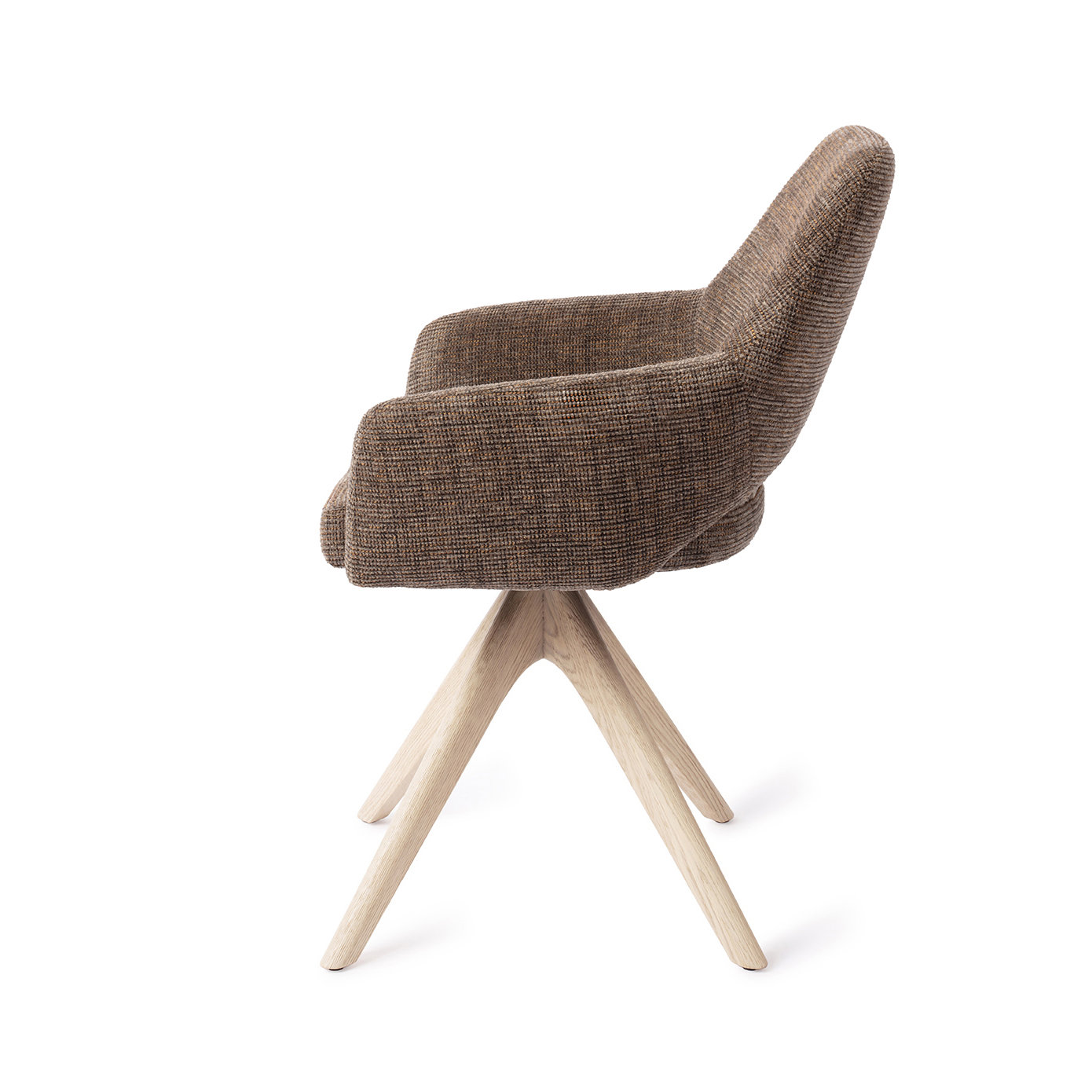 Jesper Home Esszimmerstuhl Yanai Checked Chestnut Revolve Eiche gebleicht