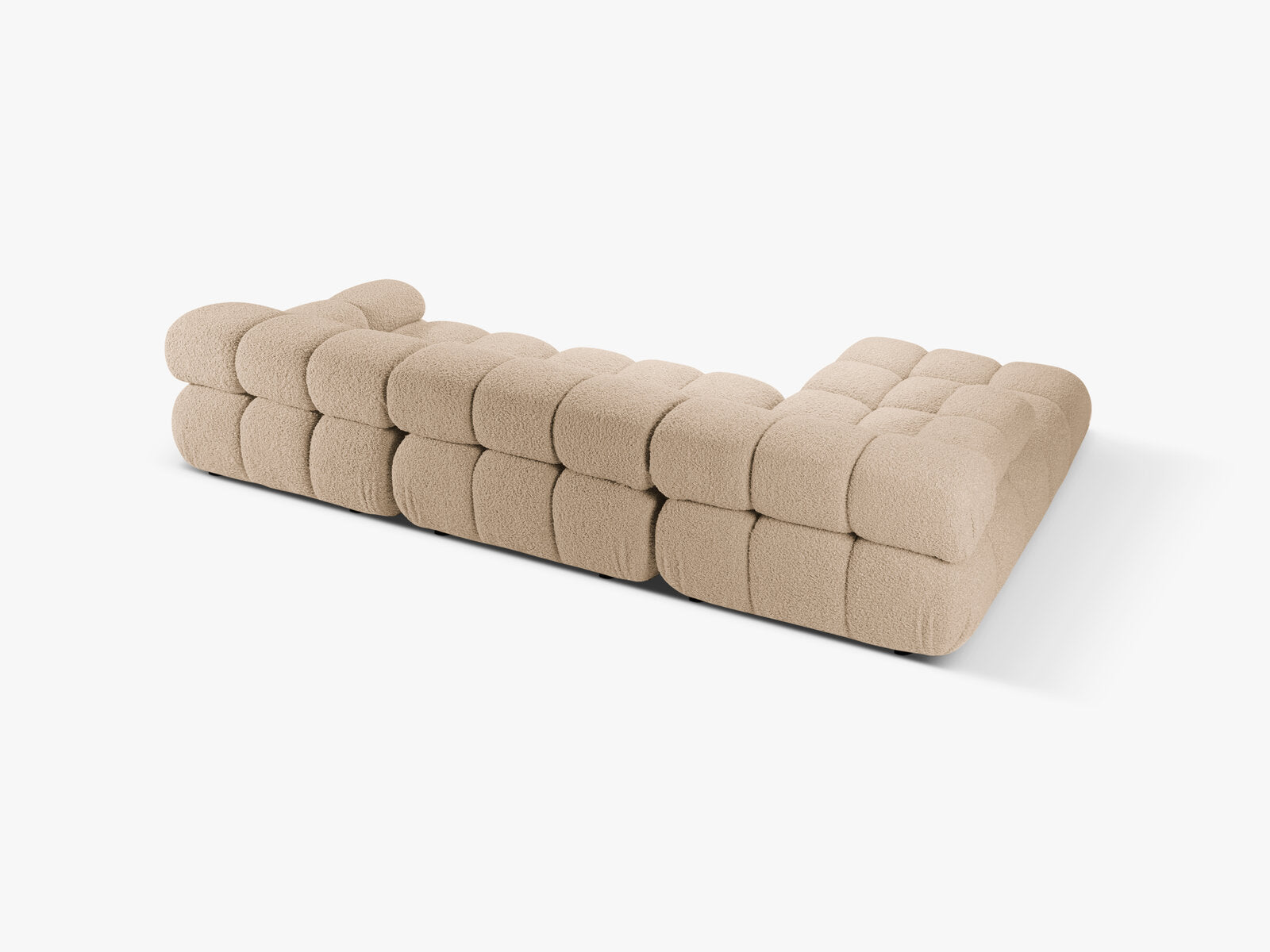 Micadoni Modulares Ecksofa Bellis 4-Sitzer Links Boucle Rolf Sand