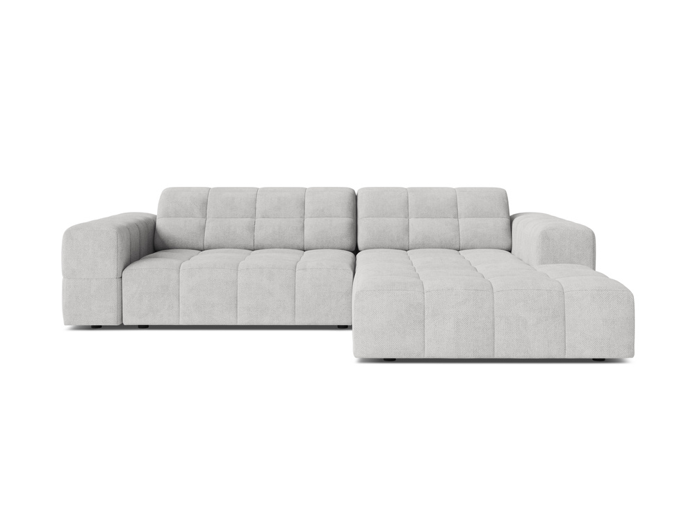 Cosmopolitan Design Ecksofa Chicago 3-Sitzer Chenille Eden Silber Rechts