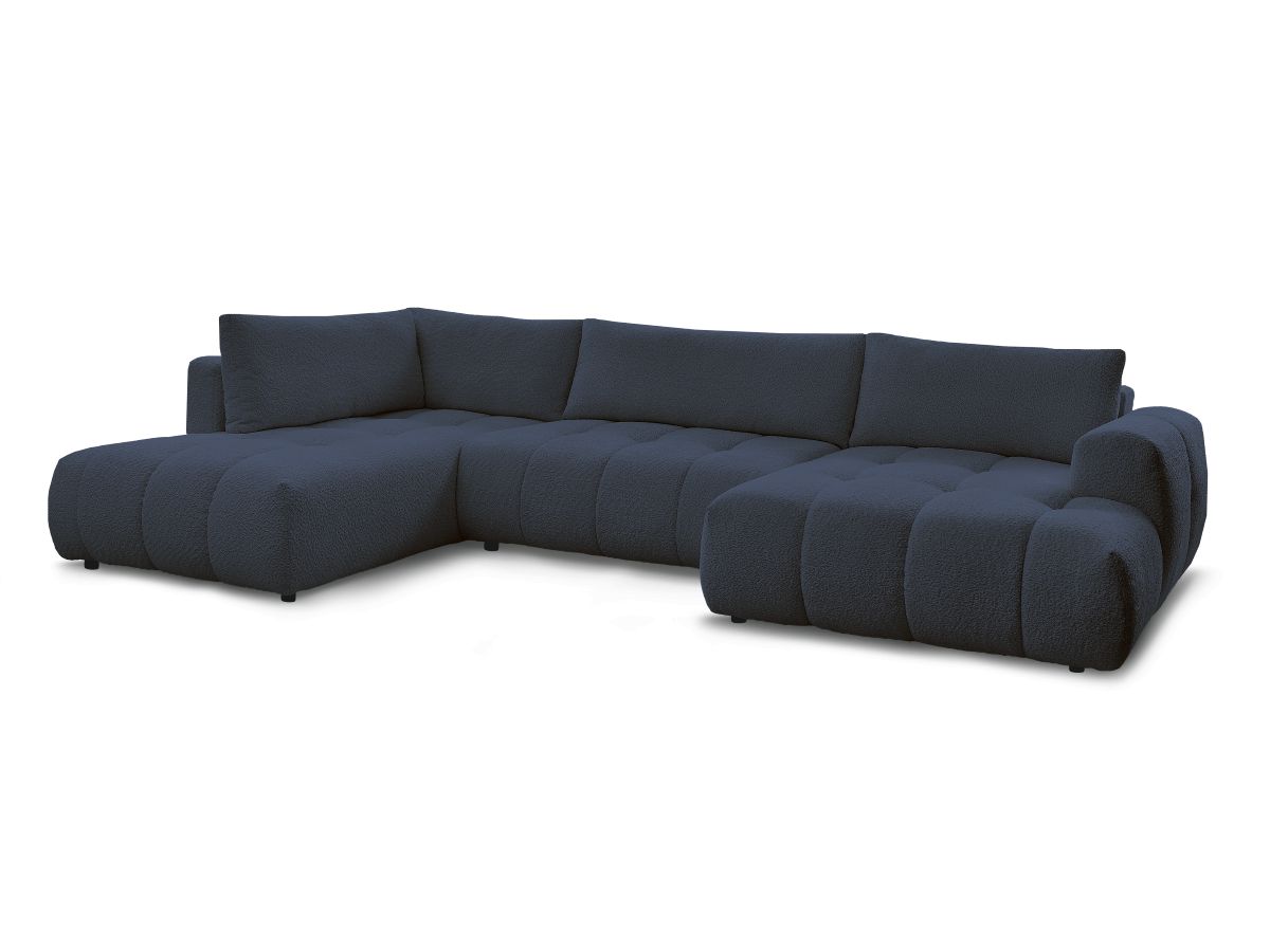 Bobochic Fuji Wohnlandschaft Bouclé-Stoff Dunkelblau Ecke rechts