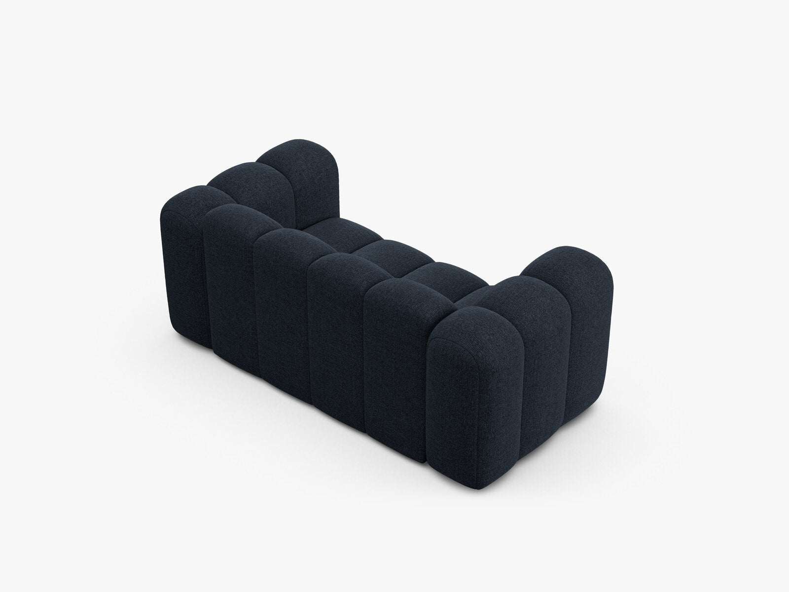 Micadoni Sofa Lupine 2-Sitzer kleine Version Chenille Eden Marineblau