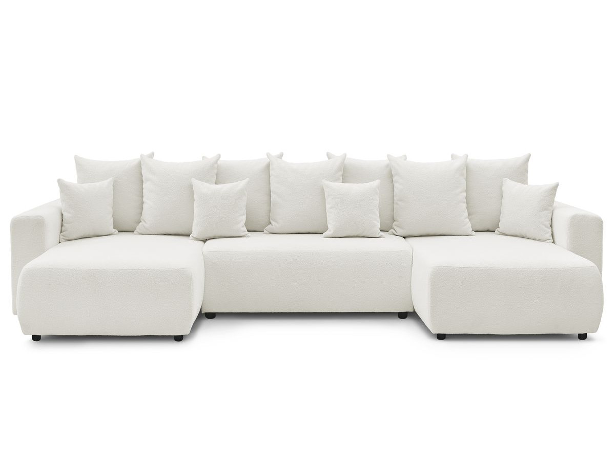 Bobochic Envy Wohnlandschaft Bouclé-Stoff Weiß