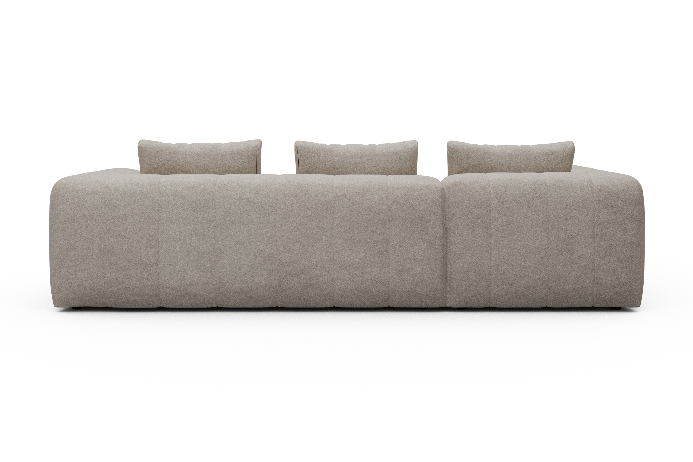 Ecksofa Hugo 2x 2,5-Sitzer Armlehne rechts Aivi-Lace-Beige