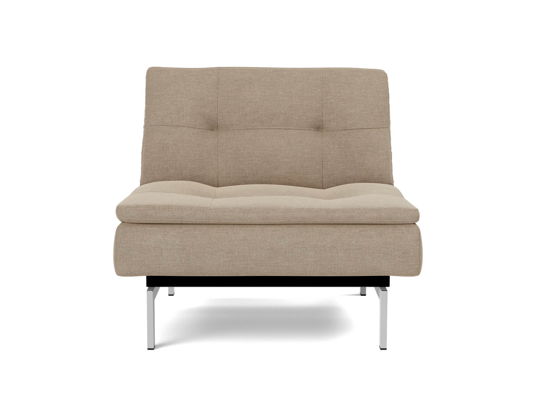 Sessel Dublexo Flachgewebe Phobos 587-Mocha Beine Chrom