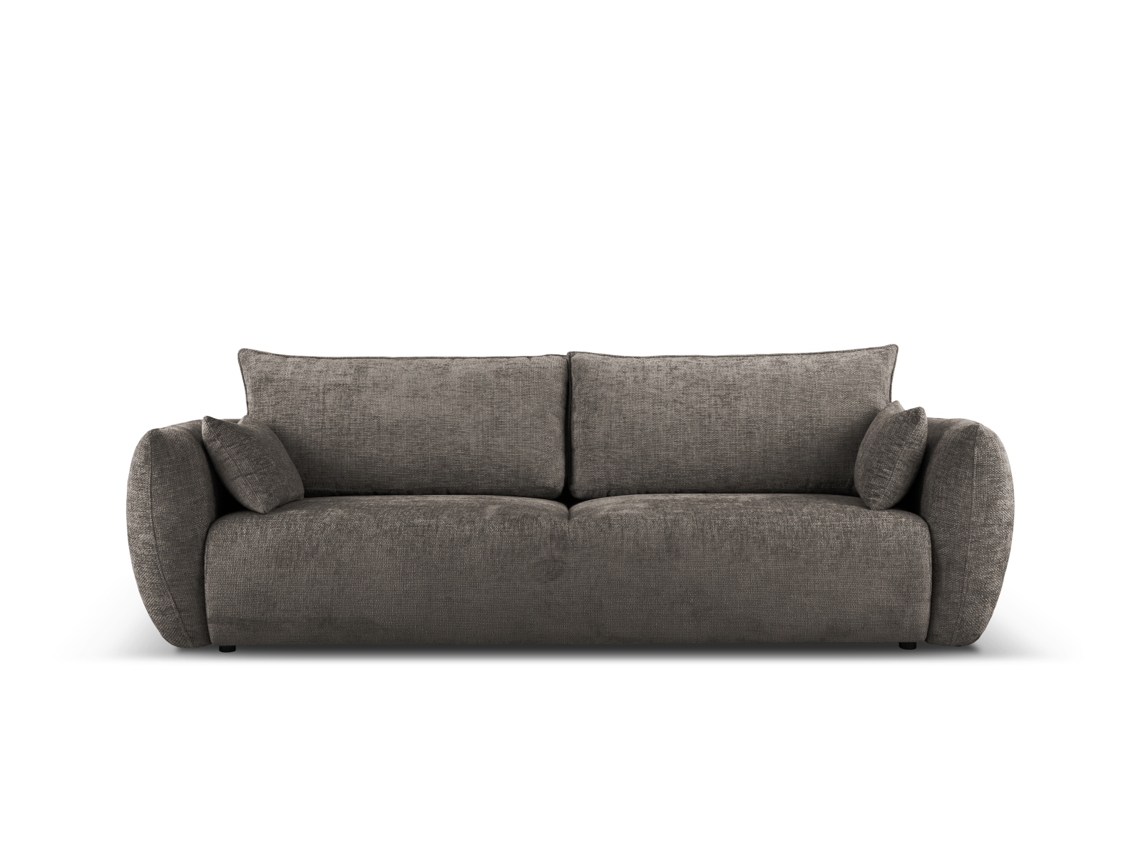 Cosmopolitan Design Schlafsofa Matera 3-Sitzer mit Bettkasten Chenille Eden Hellgrau