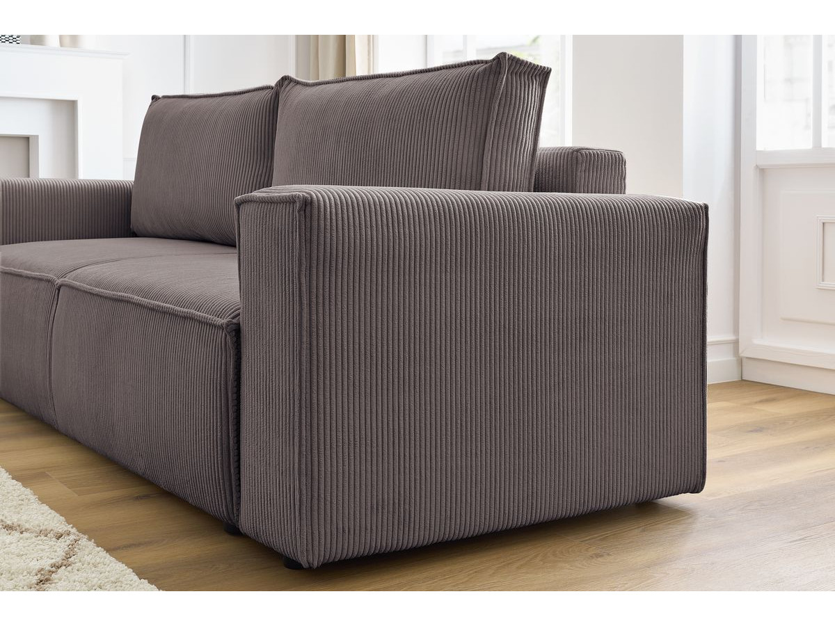 Bobochic Nihad Sofa 3-Sitzer Cordsamt Taupe