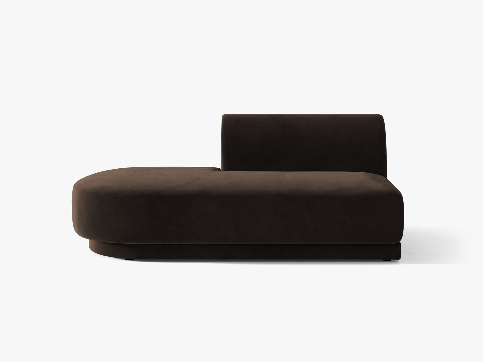 Micadoni 2-Sitzer Sitzmodul offen Miley Links Samt Bluvel Dunkelbraun