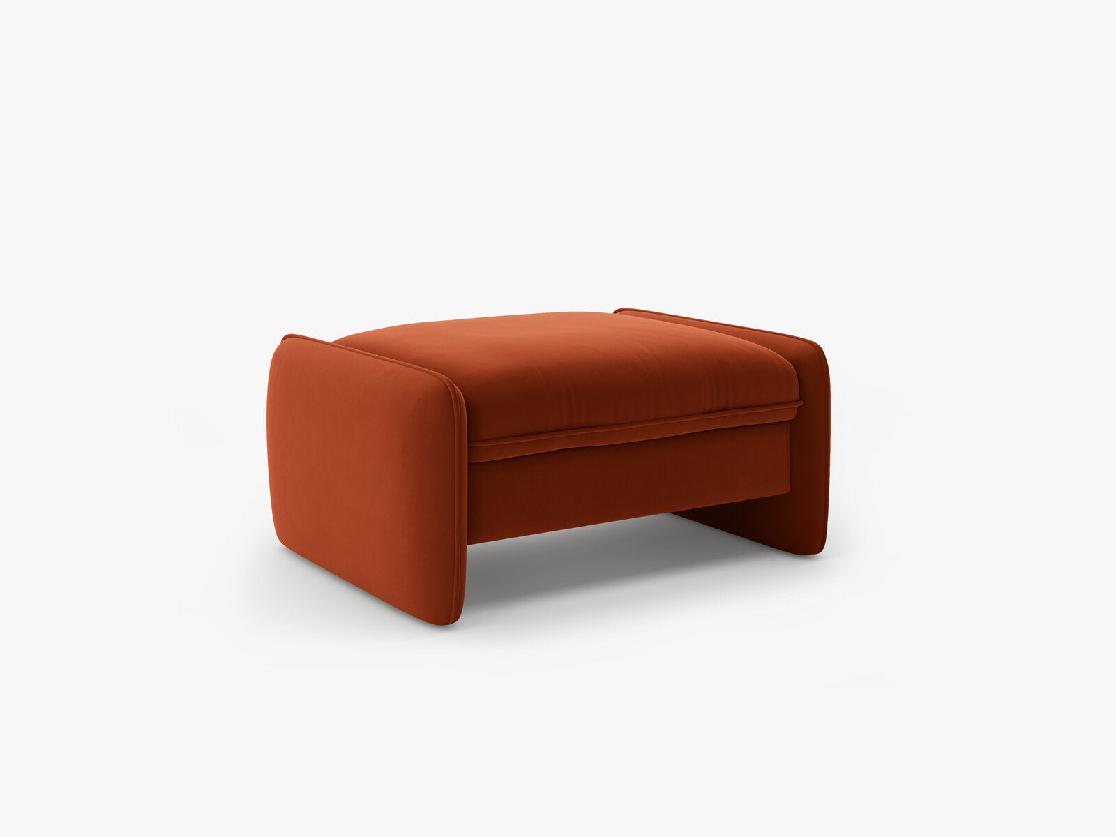 Micadoni Georgia Pouf Samt Magic Velvet Kastanienbraun