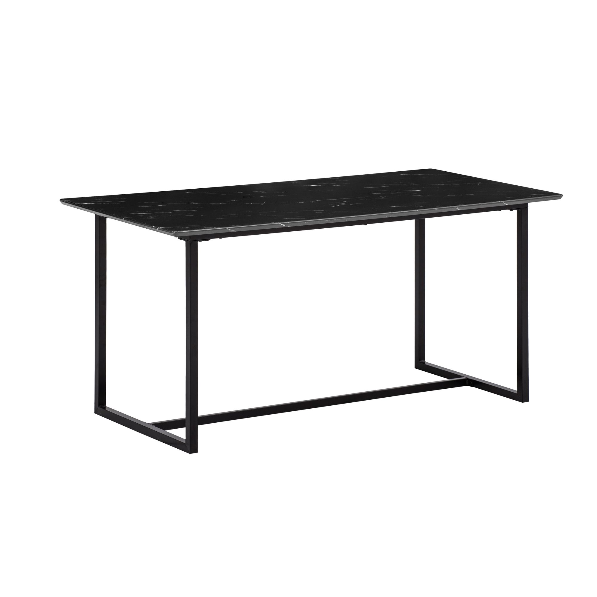 Esstisch Gjemnes Marmoroptik Schwarz 120 × 60 × 76 cm