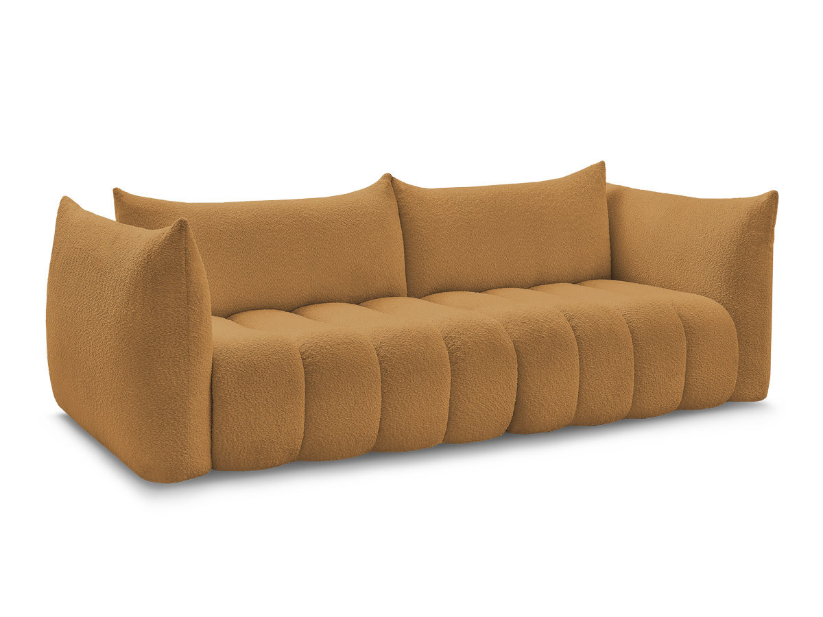Bobochic Azra Sofa 4-Sitzer Bouclé-Stoff Gelb