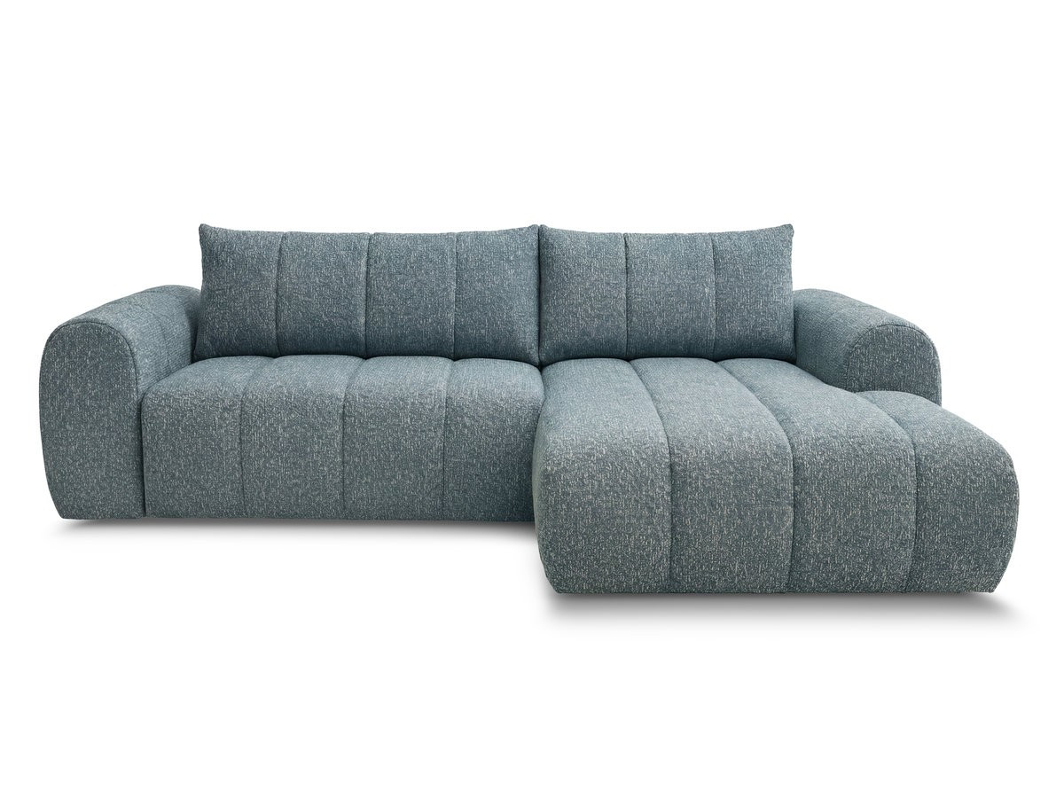 Bobochic Nesty Ecksofa 272 cm Melange-Stoff Blau Ecke rechts