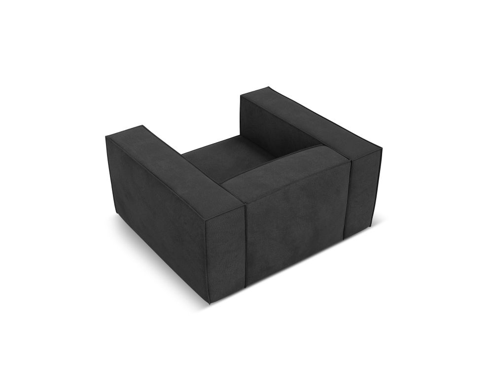 Cosmopolitan Design Sessel Turin Strukturierter Stoff Rosario Dunkelgrau Melange