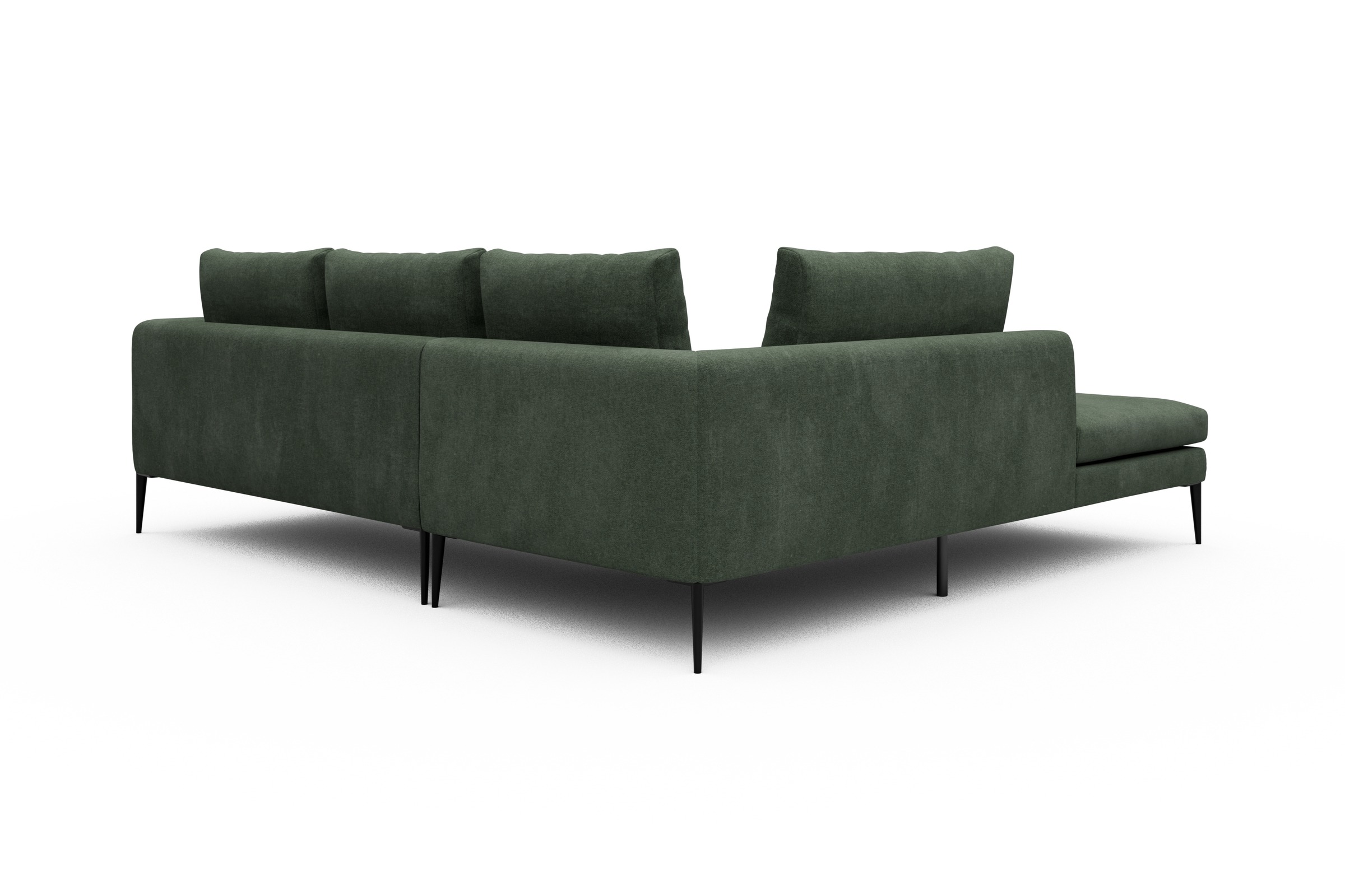 Ecksofa Paul Relax-Ecke links mit 2-Sitzer Casone-Forest-Green