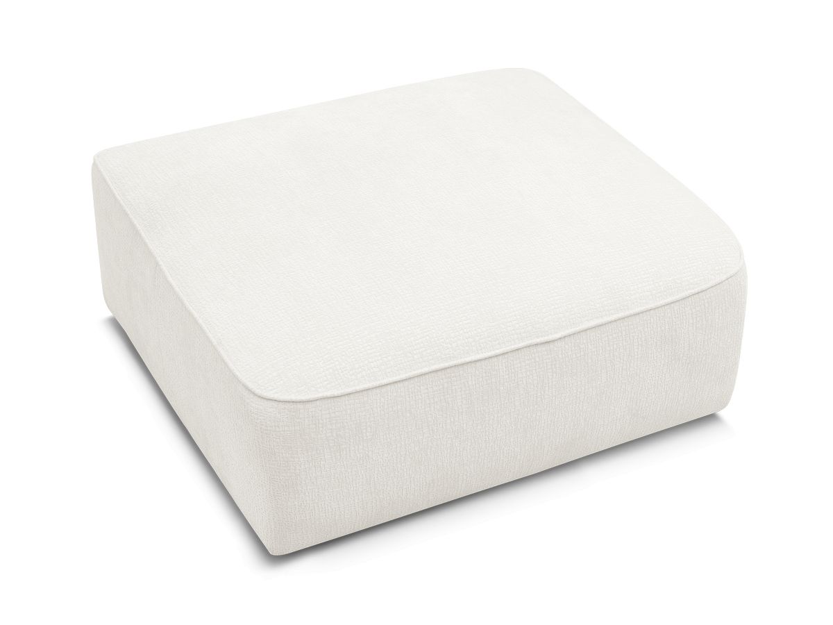 Bobochic Leopold Pouf Strukturstoff Weiß