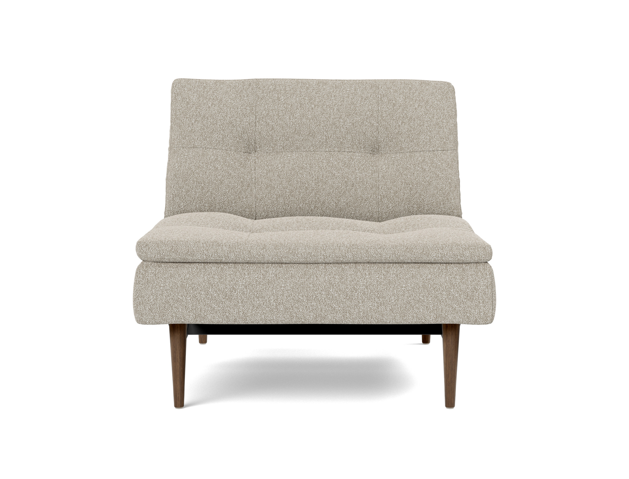 Sessel Dublexo Boucle Skandi 539-Beige Beine Styletto Eiche dunkel