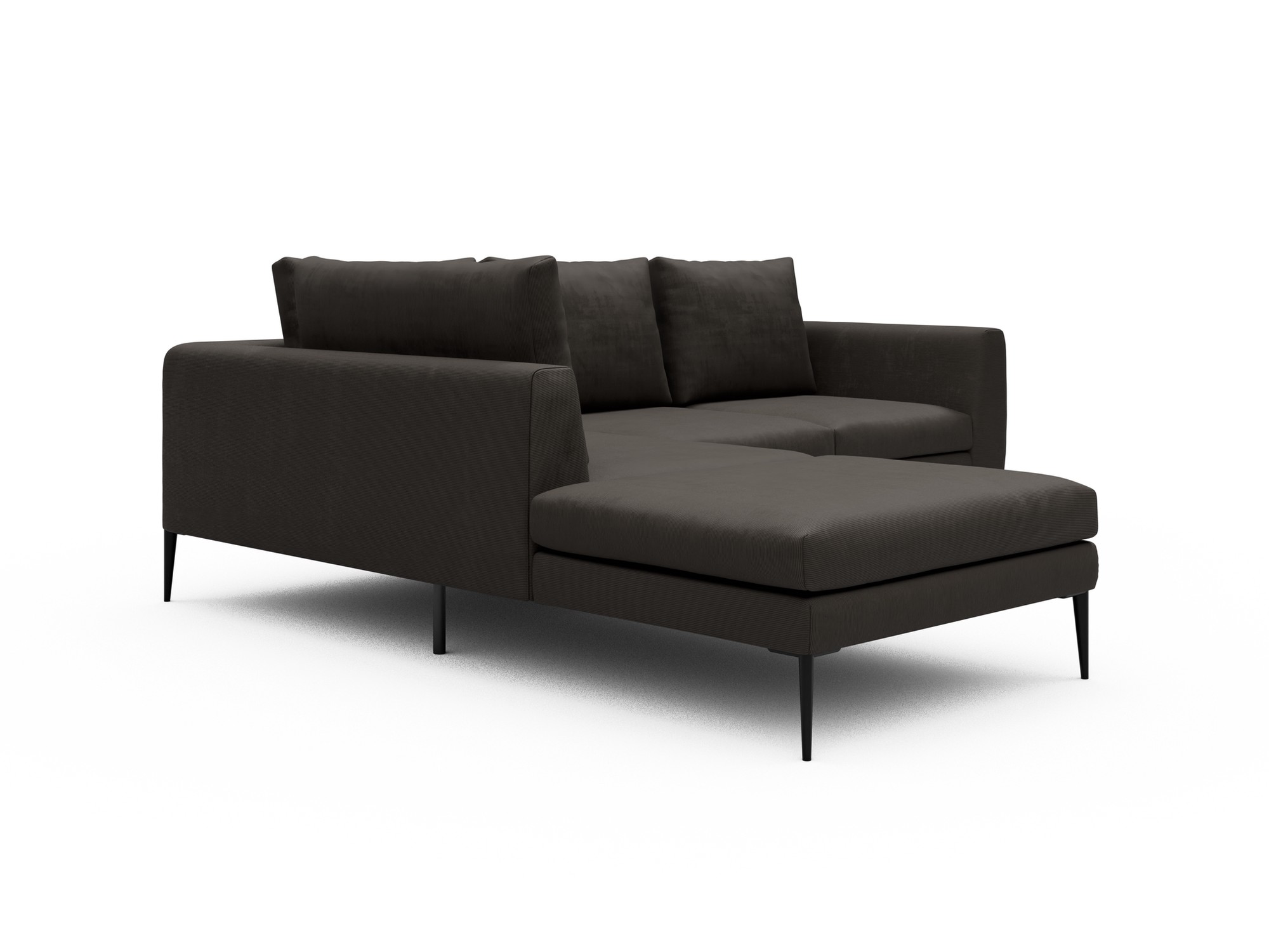 Skandi Home Ecksofa Paul Relax-Ecke links mit 2-Sitzer Cordufine-Taupe moebelfaktor