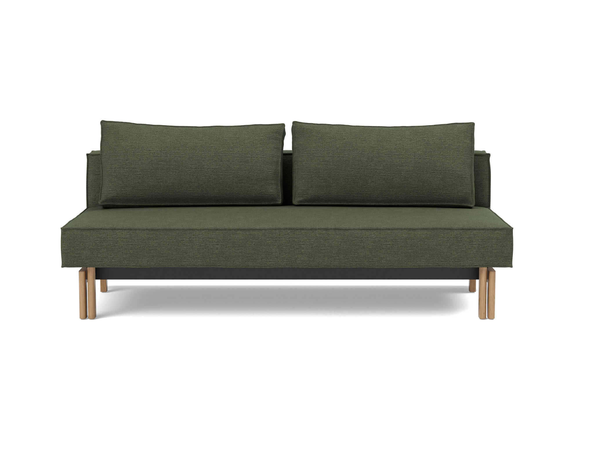 Schlafsofa Sly Strukturierter Stoff Taura 353-Forest Beine Eiche