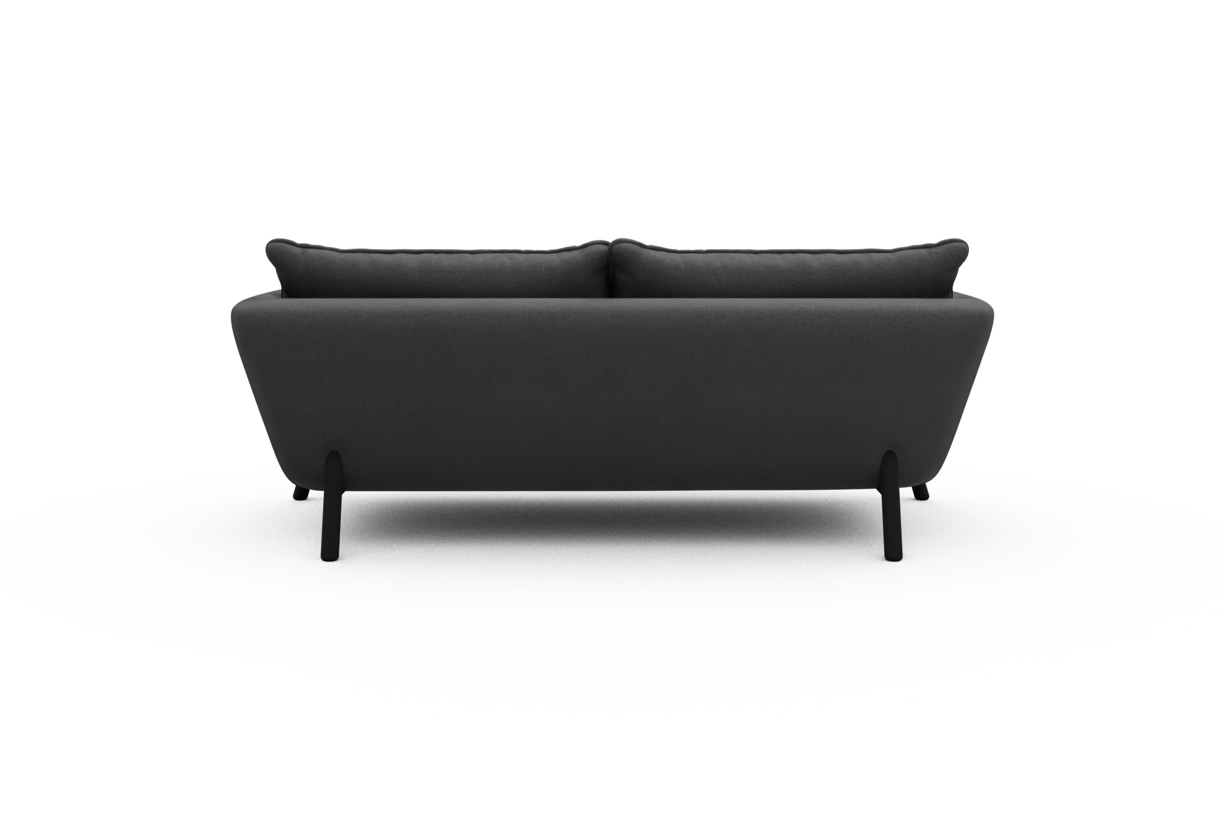 Sofa Emil PREMIUM 2-Sitzer Beinfarbe Eiche Schwarz Satya-Zinc
