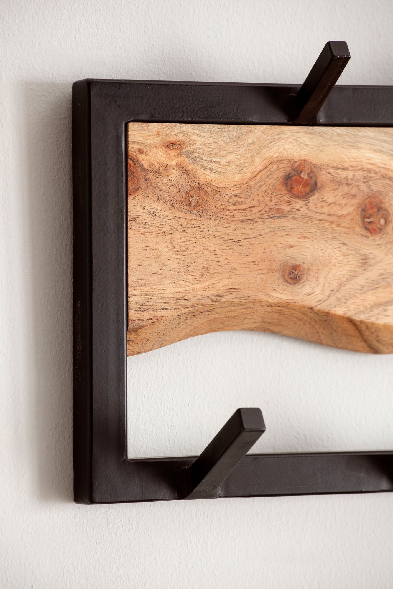 Wandgarderobe Botngard Akazie Massivholz 80 × 8 × 20 cm