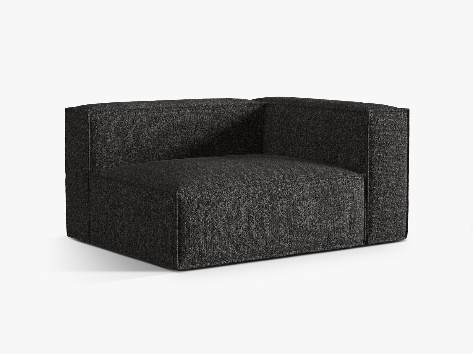 Micadoni Eckmodul Nuria 2-Sitzer Rechts Boucle Anthrazit
