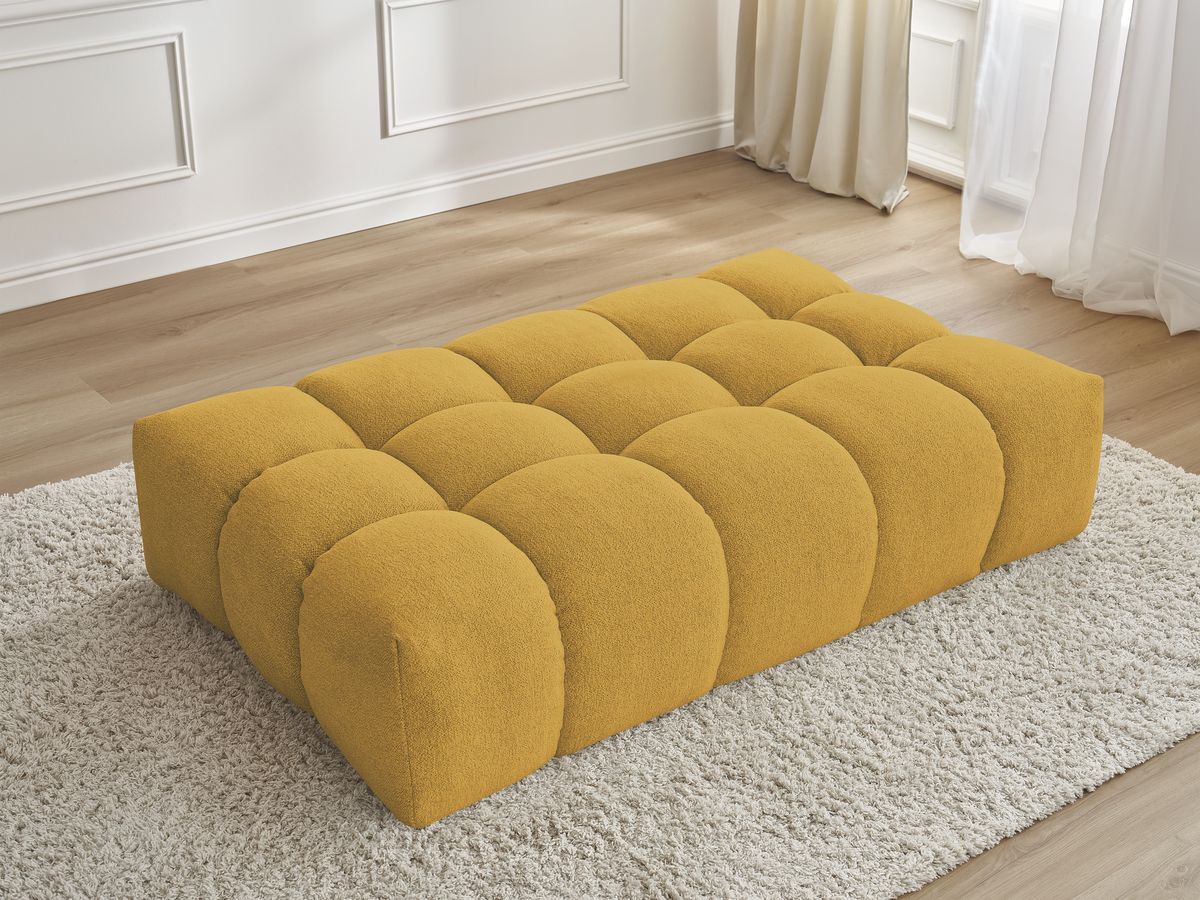 Bobochic Everest Pouf 166 × 100 cm Melange-Stoff Gelb