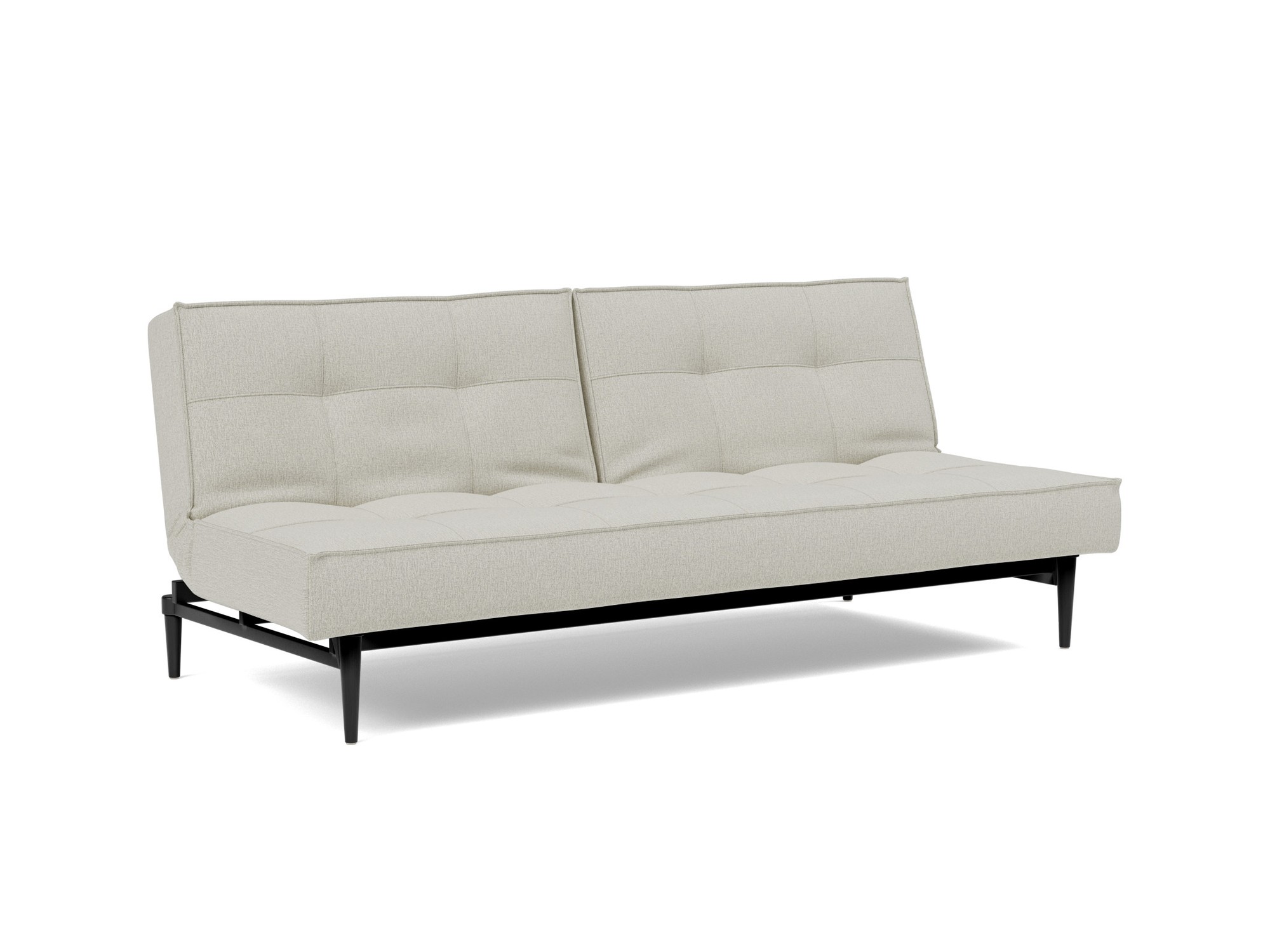 Schlafsofa Splitback Flachgewebe Mixed Dance 527-Natural Beine Styletto Eiche schwarz