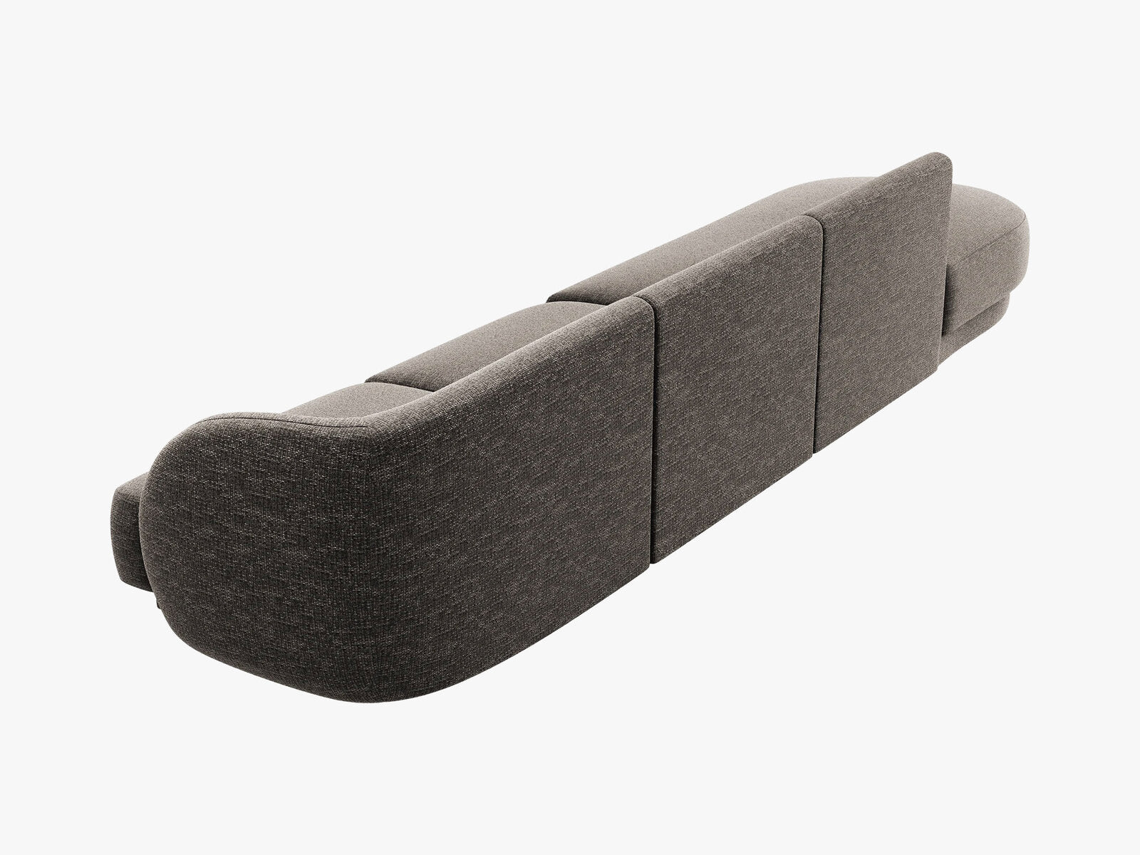 Micadoni Sofa Miley 4-Sitzer Links Chenille Haga Grau