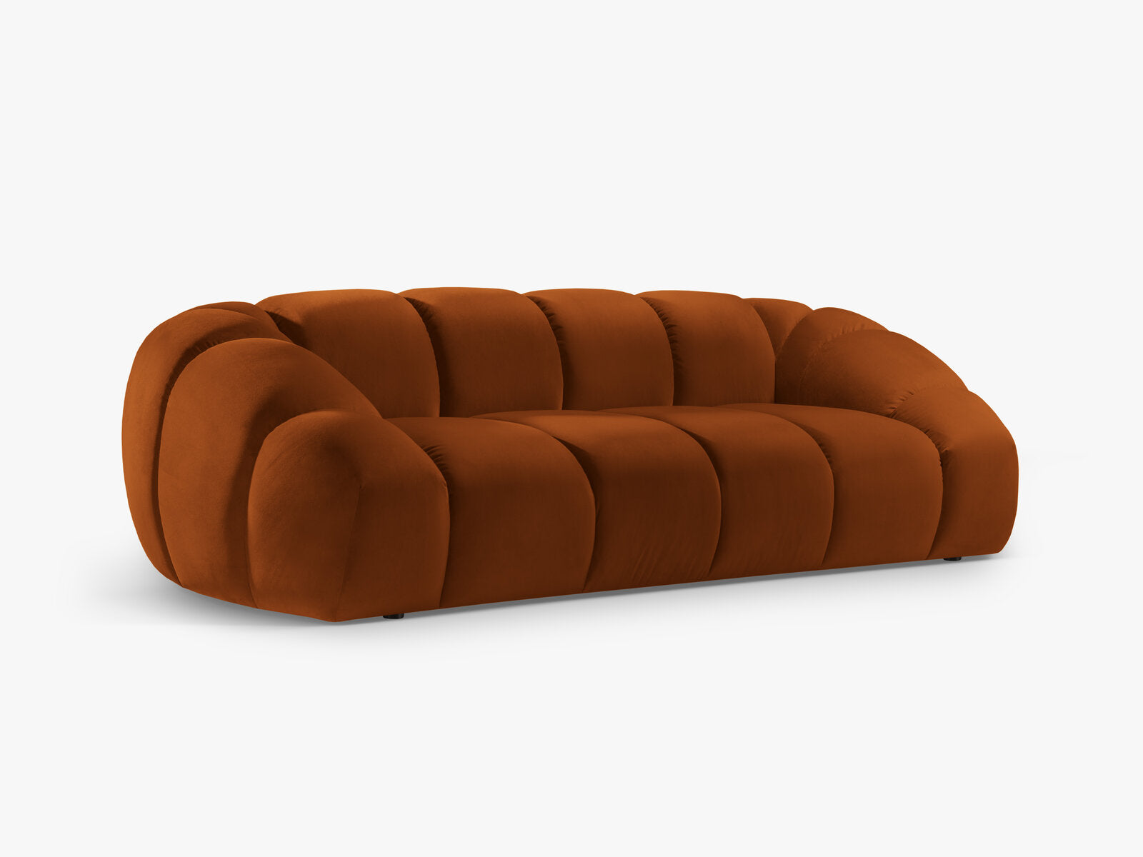 Micadoni Sofa Diana 3-Sitzer Samt Terrakotta