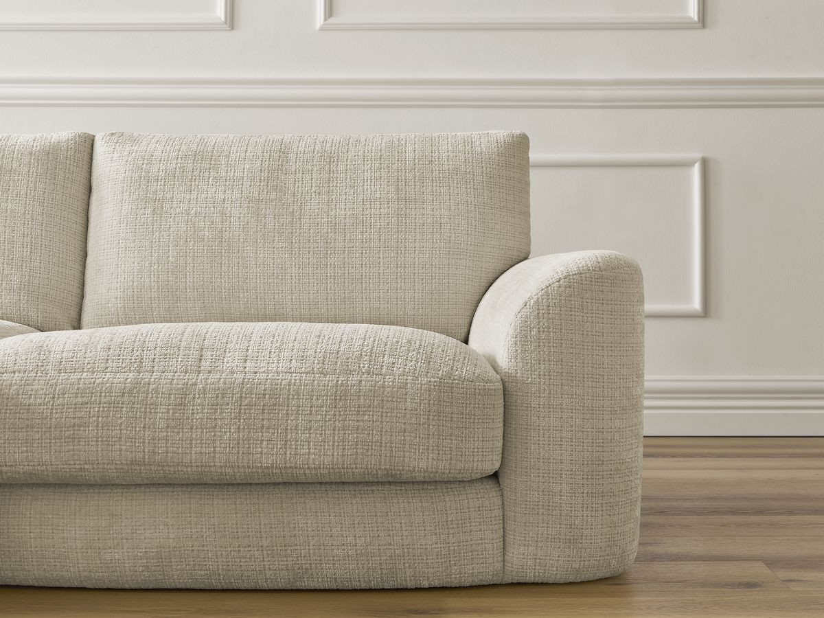 Bobochic Leonore Ecksofa Strukturstoff Beige Ecke links