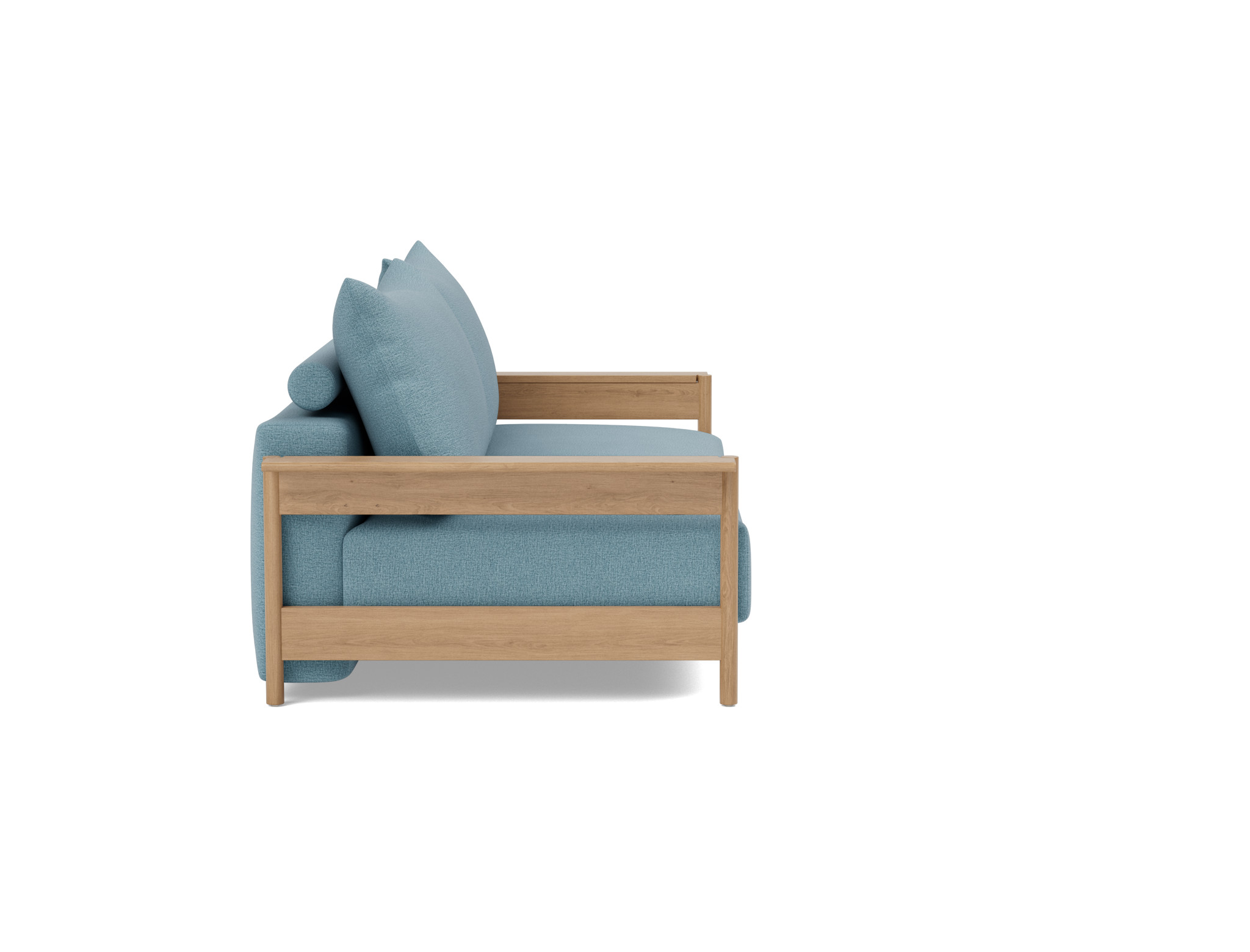 Schlafsofa Malloy Wood Flachgewebe Mixed Dance 525-Light-Blue