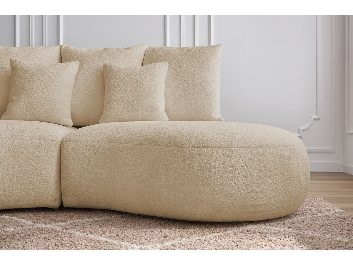 Bobochic Saint-germain Sofa 3-Sitzer Bouclé-Stoff Beige