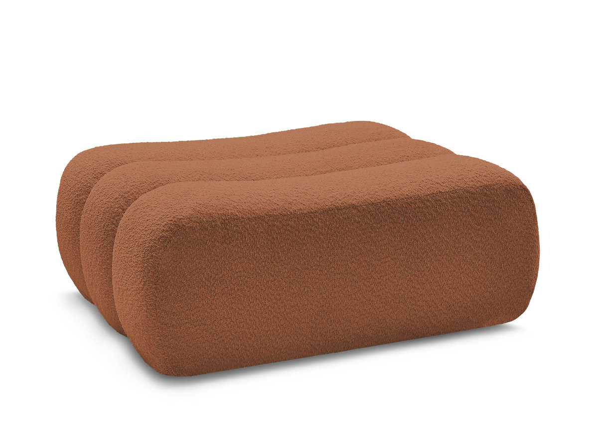 Bobochic Azra Pouf Bouclé-Stoff Orange