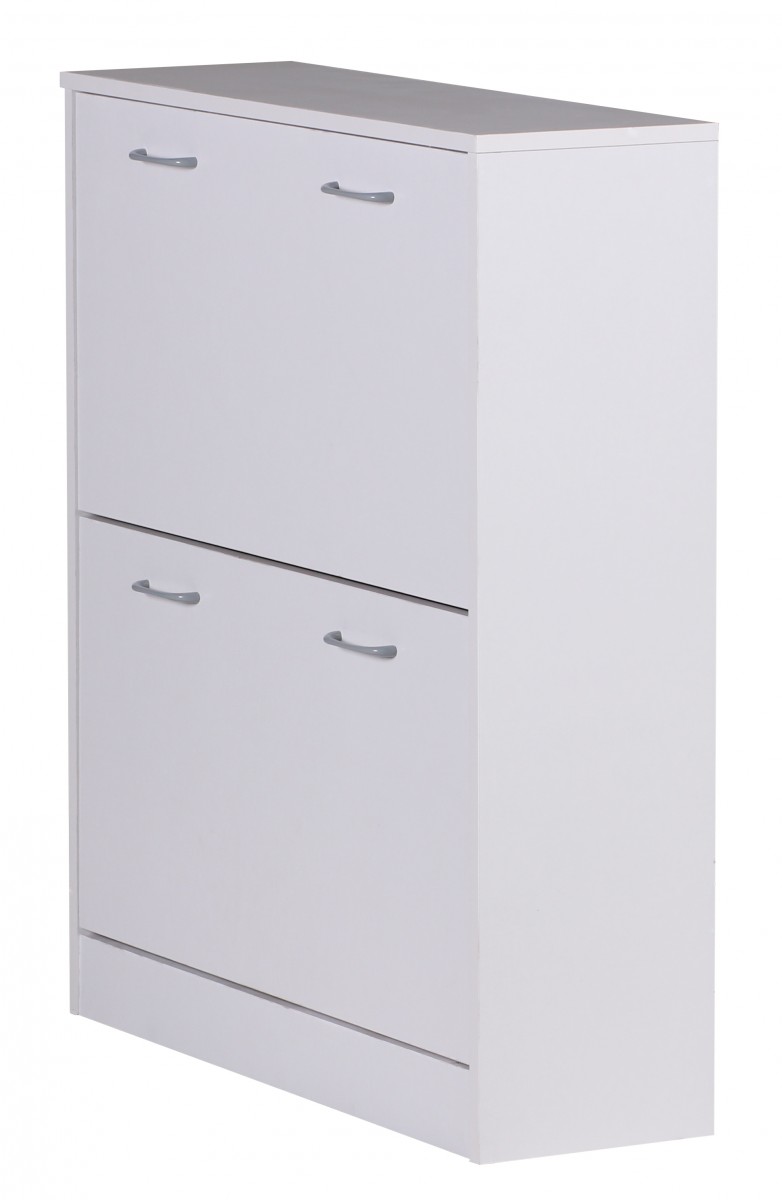 Schuhkommode Egilstad Weiß 75 × 24 × 87 cm