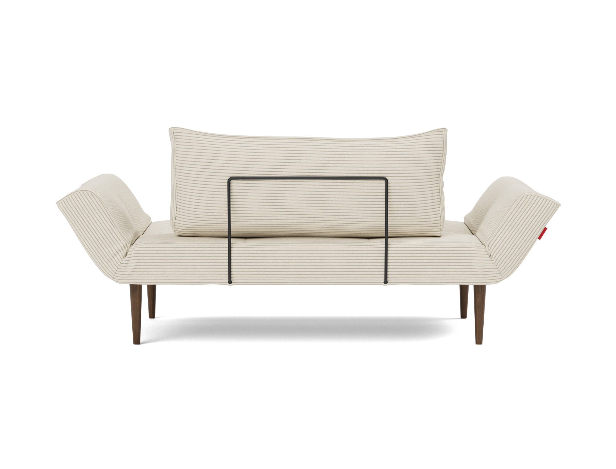 Tagesbett Zeal Kord Corduroy 594-Ivory Beine Styletto Eiche dunkel