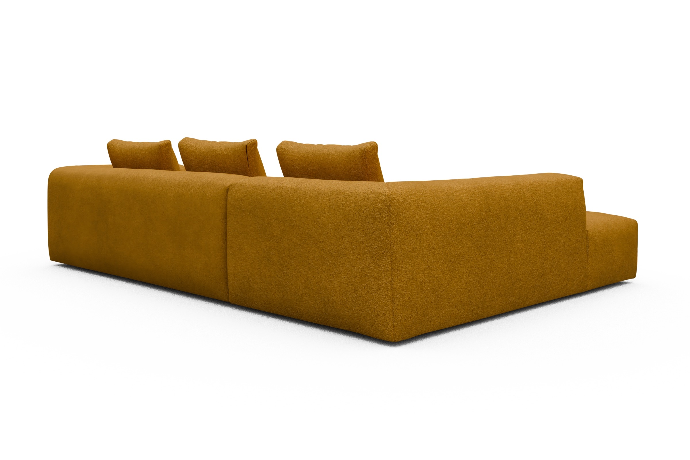 Ecksofa Fred Relax-Ecke links mit 2,5-Sitzer Boucle-Ochre