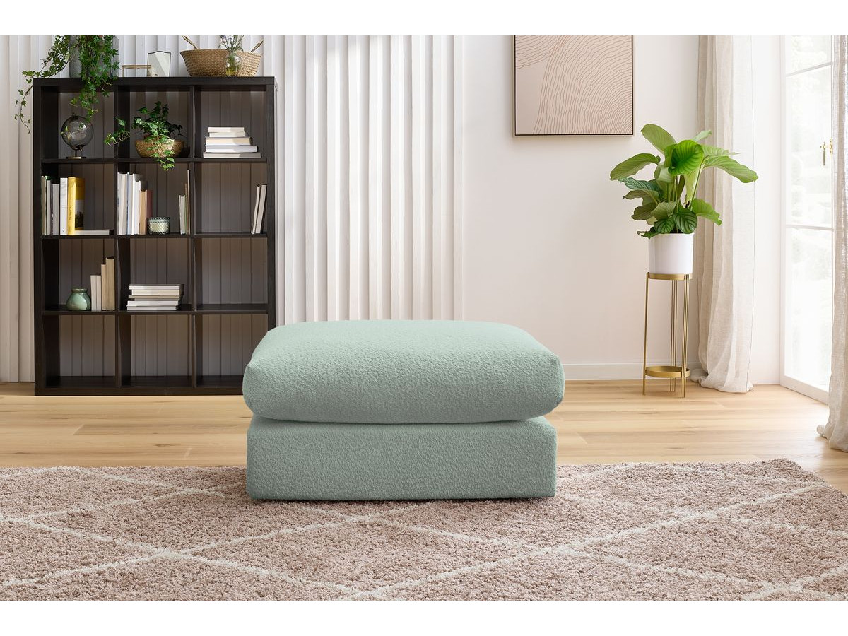 Bobochic Paris Pouf, sehr weich Bouclé-Stoff Grün