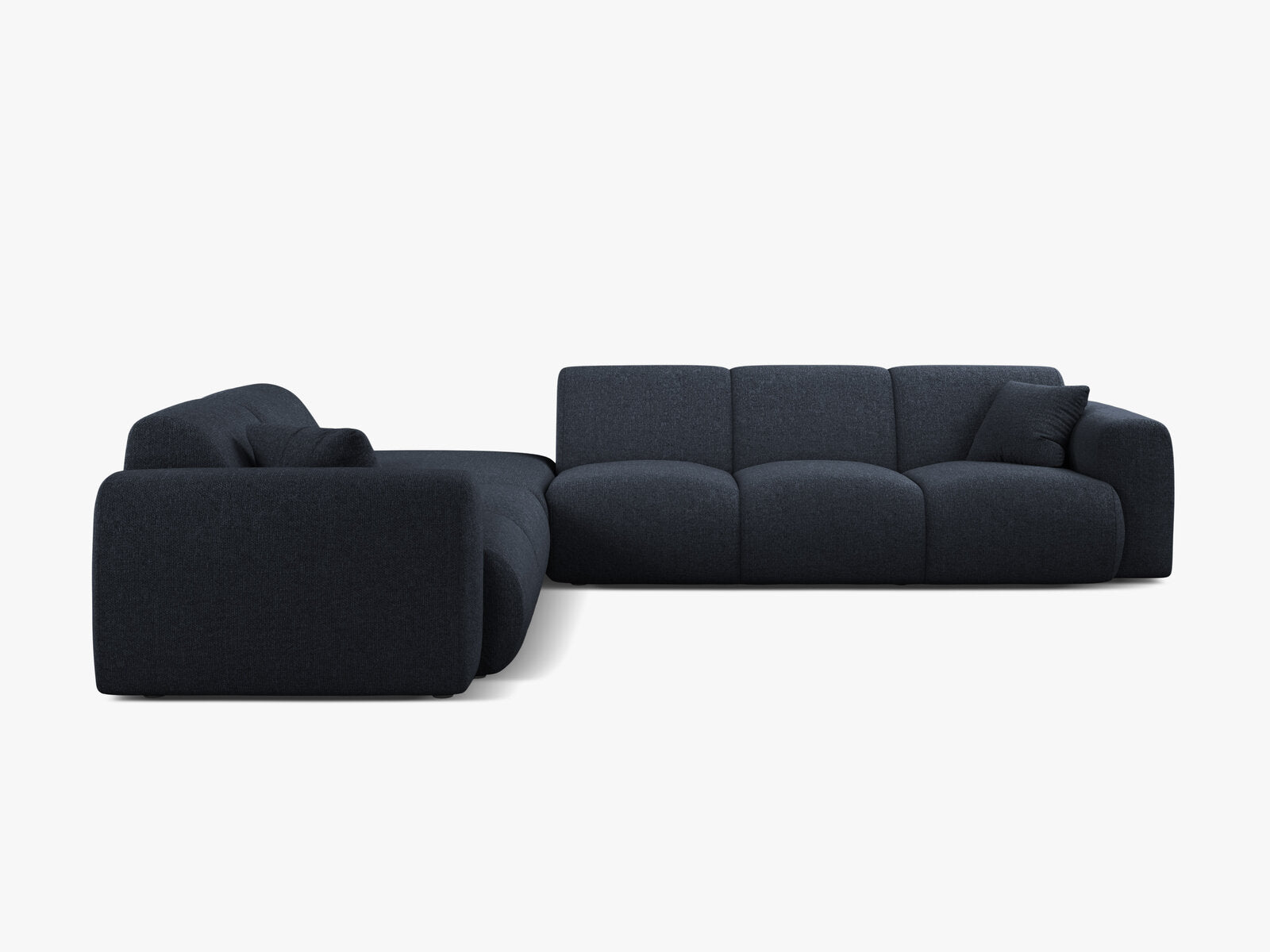 Micadoni Ecksofa Molino 6-Sitzer Links Chenille Eden Marineblau