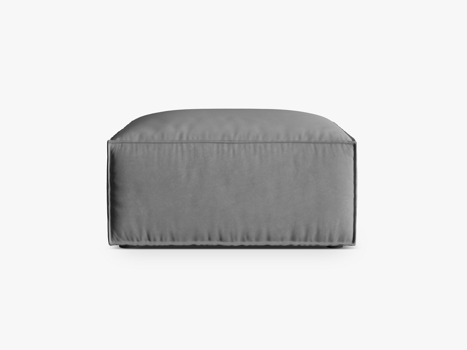Micadoni Hocker Nuria 1-Sitzer Samt Grau