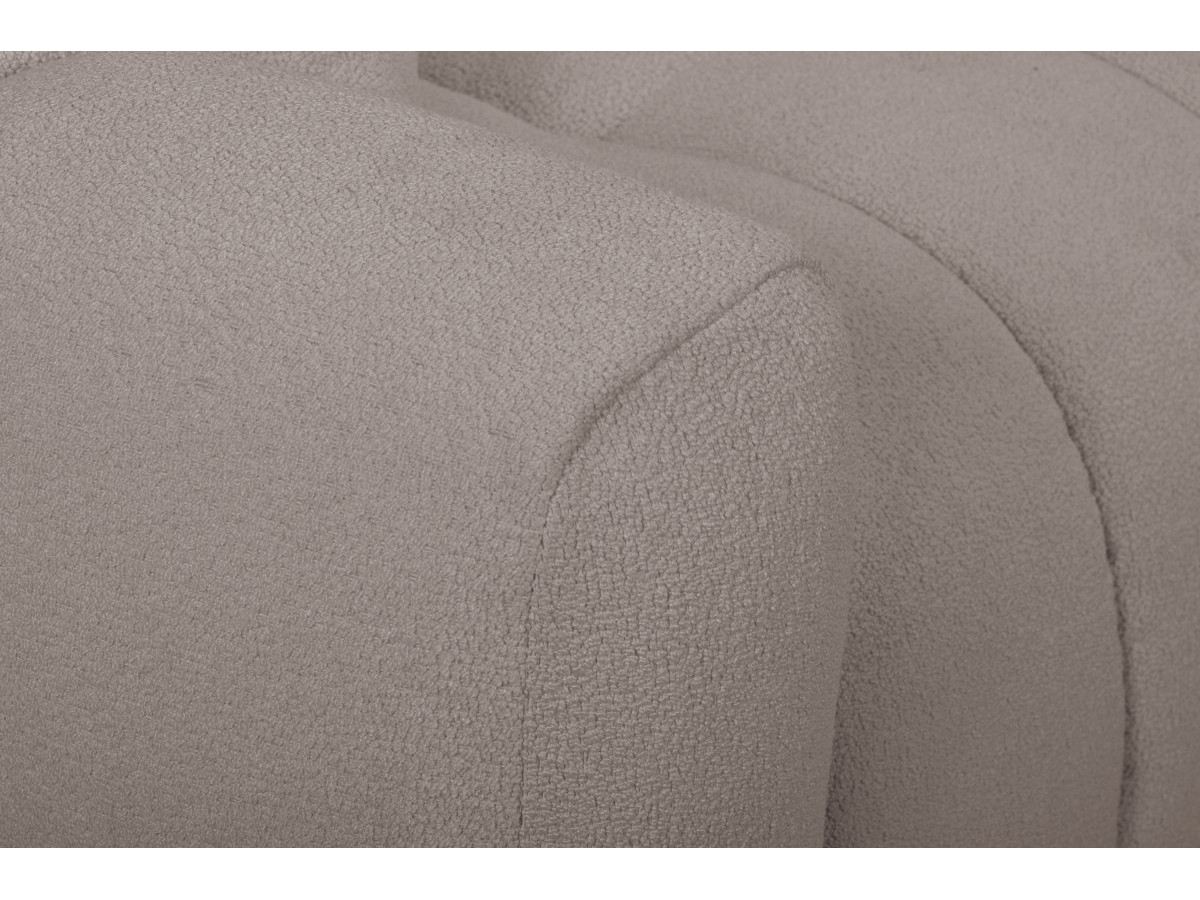 Bobochic Bradley Schlafsofa 3-Sitzer Bouclé-Stoff Taupe