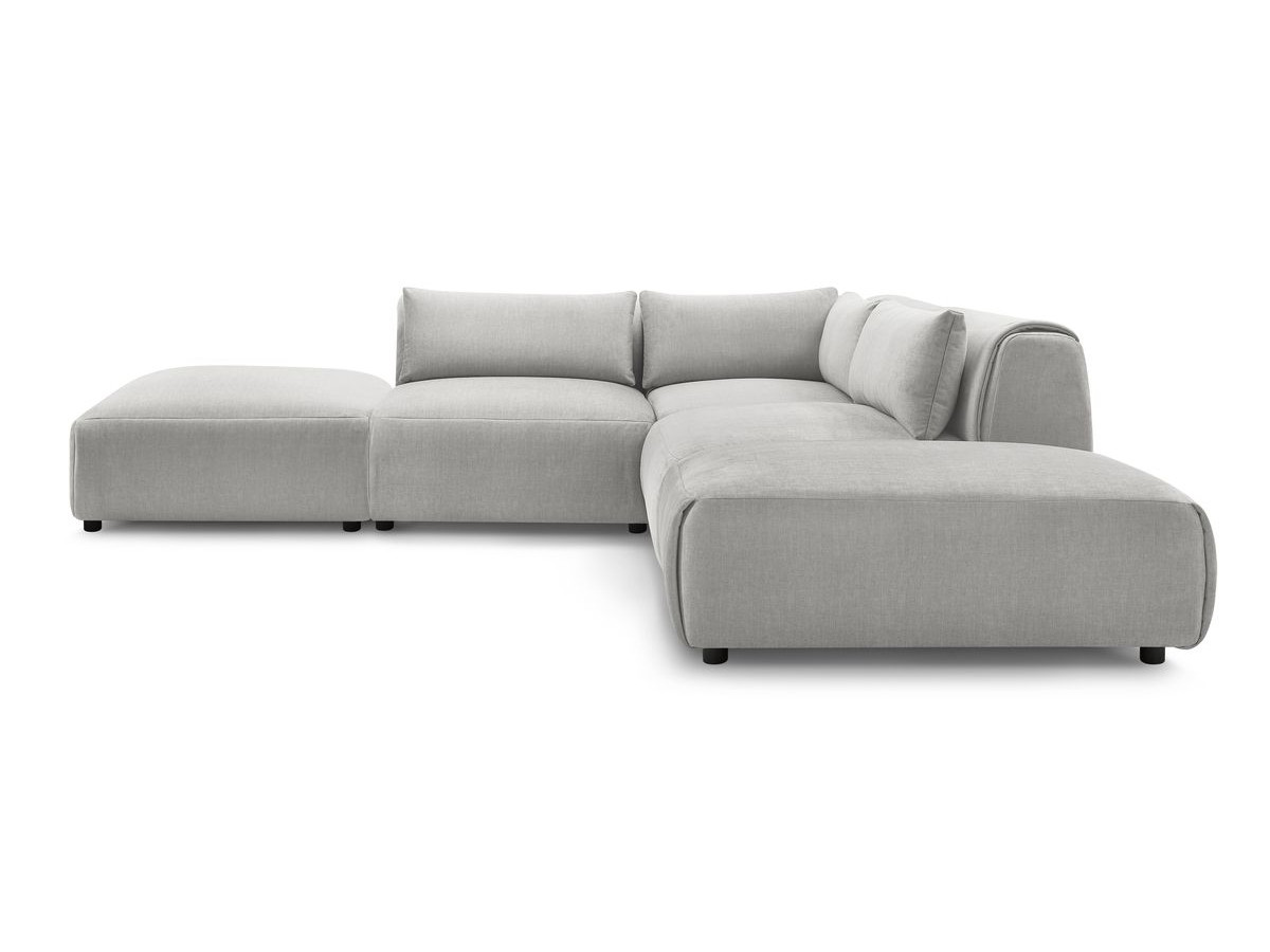 Bobochic Jeanne Ecksofa 271 × 300 cm Samt Hellgrau