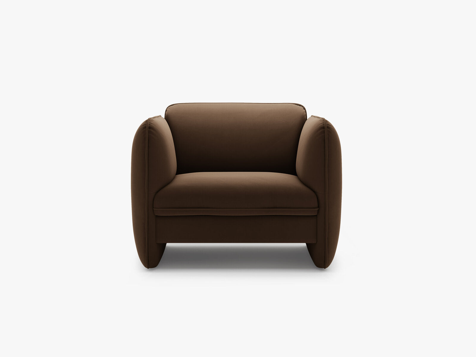 Micadoni Georgia Armsessel Samt Magic Velvet Schokolade