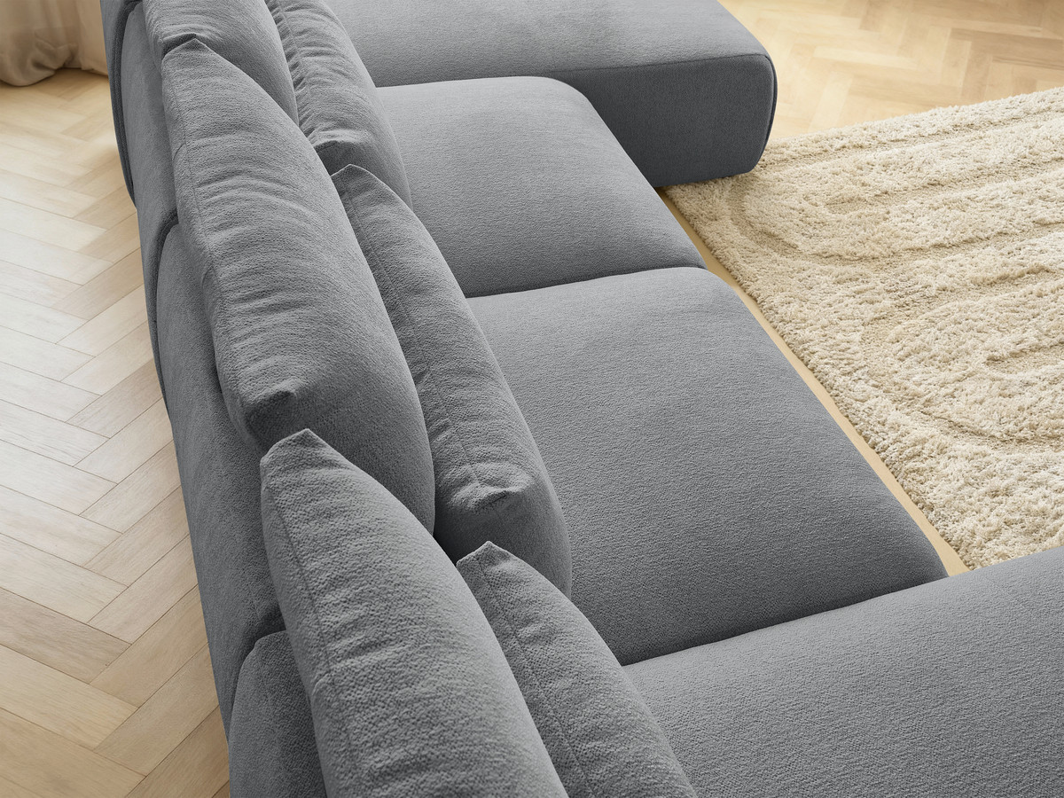 Bobochic Jana Wohnlandschaft Melange-Stoff Dunkelgrau
